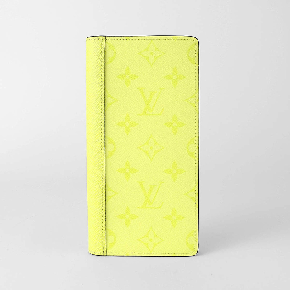 Louis Vuitton Long Wallet Taigarama Portefeuille Multiple Leather Yellow